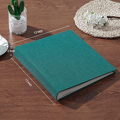 Pssoss Large Linen DIY Scrapbook Album with Writing Space, 100 Pages - color: Dark Green