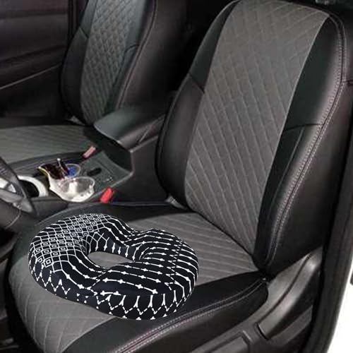 Donut Pillow for Hemorrhoids Seat Cushion for Tailbone Pain Relief - color: Black