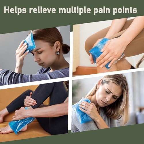 Flexible Cold Gel Ice Pack Reusable, 9.5" x 4.5", 4 Pack - style: Cold
