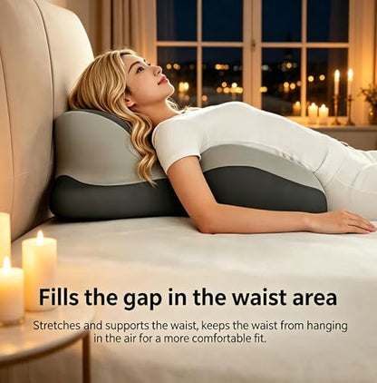 Intimacy Positioning Wedge for Couples – Memory Foam Hip Lift Cushion - color: Dark Gray