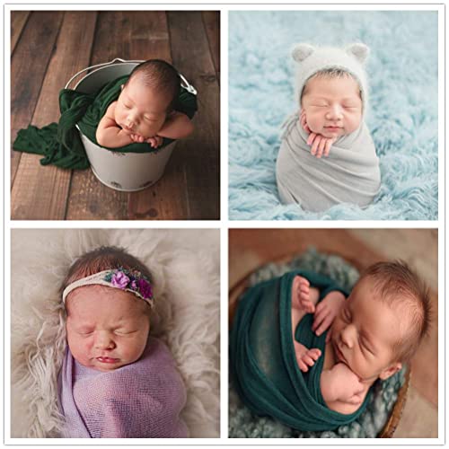 Coberllus Newborn Baby Photography Props Stretch Swaddle Wrap - color: Brown