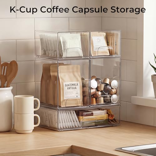UFORU Baby Bottle Organizer,Stackable 5‑Pack Storage Drawers with Pads - style: 5PCS