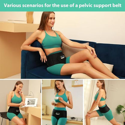 Pregnancy & Maternity Belt with Compression Groin Band - For Hernia, Pelvic Floor Pain Prolapse Belly Band with Groin Straps Uterine Prolapse (Medium) - size: Medium