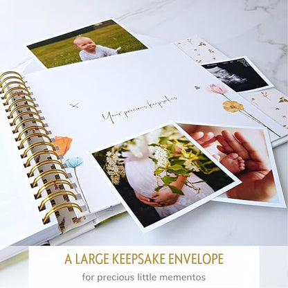 Personalized Baby Memory Book, 4x6 Photo Cover, First 5 Years, Woodland - color: Whimsical Woods