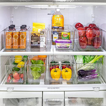 Sorbus Fridge Organizers and Storage, Clear Plastic Bins (Small, 8 Pack) - size: Small, style: 8 Pack