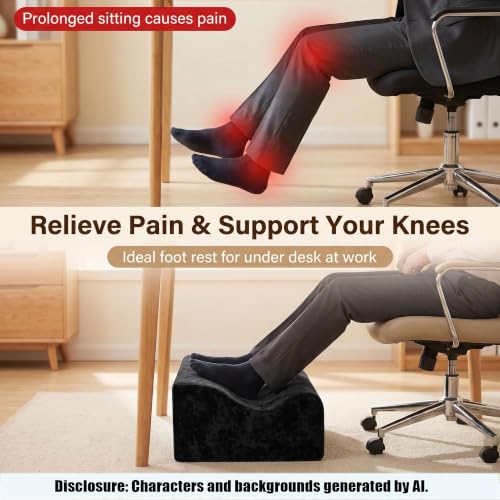 Foot Rest for Under Desk at Work, - color: Black+aa