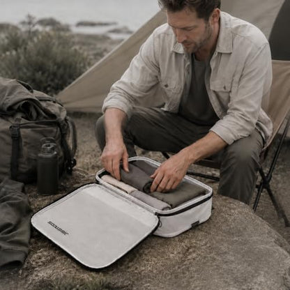 4 Pack Ultralight Compression Packing Cubes for Travel, White - color: White
