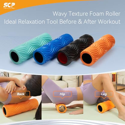 SUBCULTUREPICK Foam Roller Muscle Massage Roller for Back Pain & Stretching - color: Orange