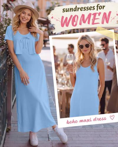 2 Piece Dress Sets for Women Fall Casual Dresses - color: Blue, size: X-Large