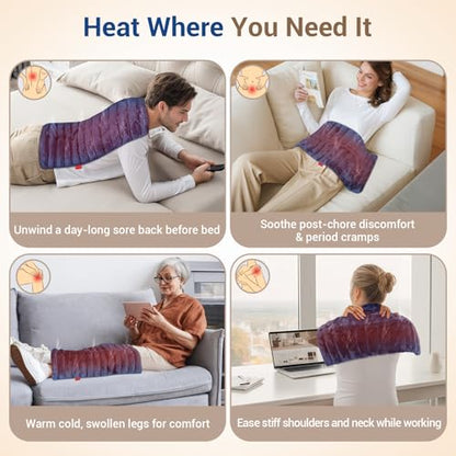 Comfytemp 12" x 22" Large Microwavable Moist Heating Pad for Back, 3.6 lb - size: 12"x22"