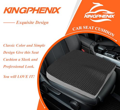 kingphenix Memory Foam Car Seat Cushion for Driving Comfort and Office Use - color: 4d Mesh Classic Black