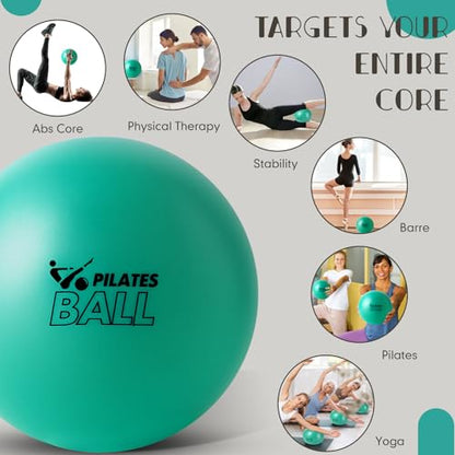 Set of 25 Pilates Balls Bulk 9 Inch Small Exercise Ball - color: Green