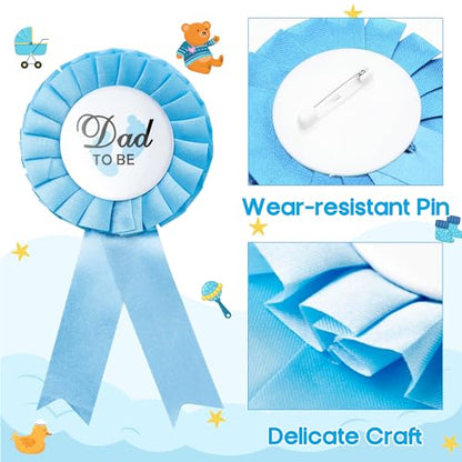 Blue and Gold Mom to Be Sash Kit for Baby Shower Decoration Keepsake