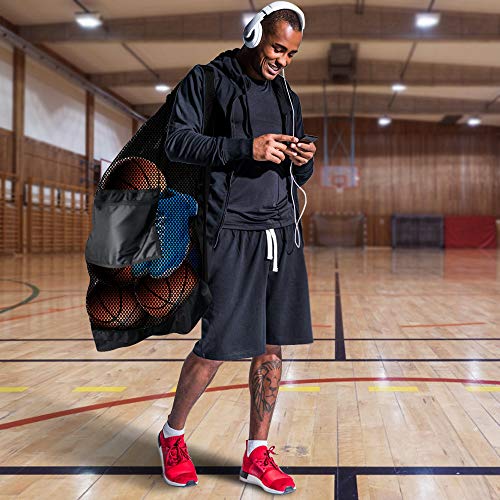 BROTOU Thickened Extra Large Sports Ball Bag Mesh Socce Ball Bag - size: 30" x 40"