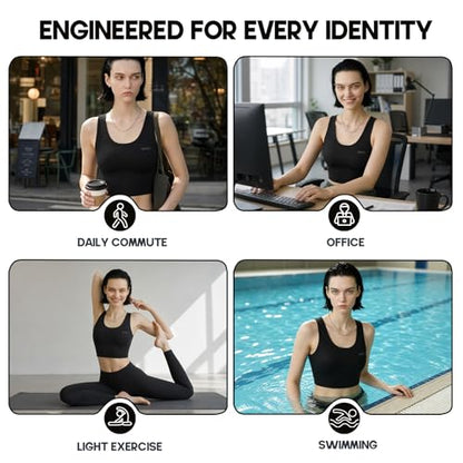 Chest Binder FTM,Moderate Compression Pullover Binder Bra for Women - color: Black, size: Small