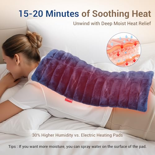 Comfytemp 12" x 22" Large Microwavable Moist Heating Pad for Back, 3.6 lb - size: 12"x22"
