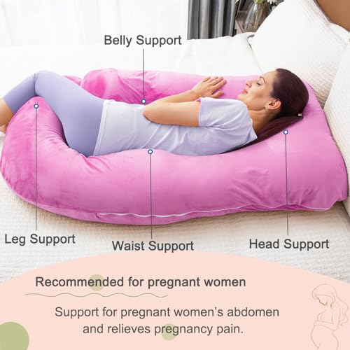 60 Inch Pregnancy Pillow for Sleeping (Purple) - color: Purple