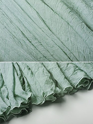 Women's Cotton Long Flowy Rave Renaissance Maxi Skirt - color: Light Green, size: Medium