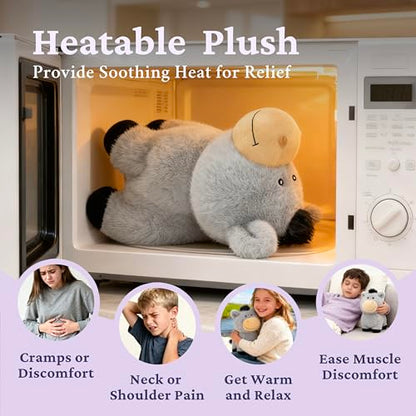 IKASA Microwavable Stuffed Animal Donkey Plush, Heating Weighted 1.5 lbs - color: Blue Donkey