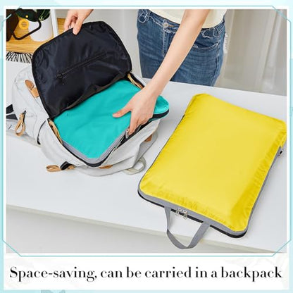 Hosuly 6 Pcs Compression Packing Cubes, 17.3 x 12.6'', Colorful - color: Colorful