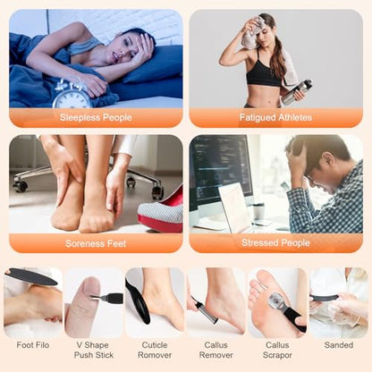 Collapsible Foot Spa Bath Massager with Heat, Bubble