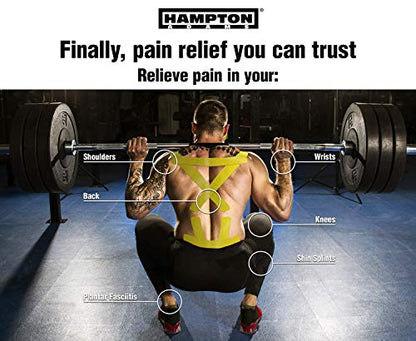 Hampton Adams Kinesiology Tape, Uncut Roll, Waterproof Muscle Support - color: Yellow, size: 2in x 16ft (2 Rolls)