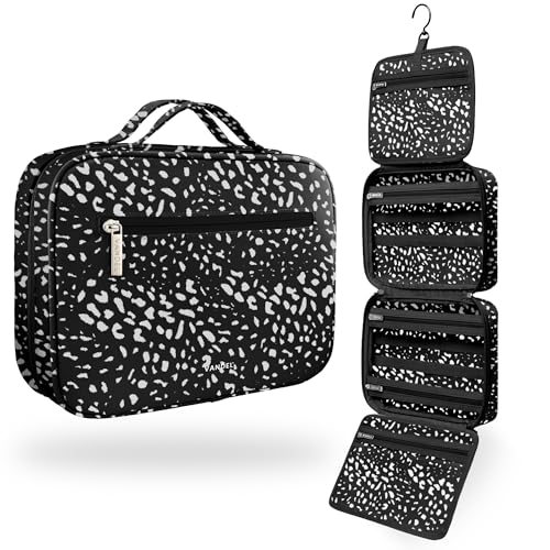 VANDEL Waterproof Hanging Toiletry Bag [TSA-Approved] Cosmet Travel Bag - color: White Leopard