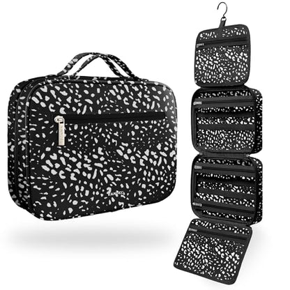 VANDEL Waterproof Hanging Toiletry Bag [TSA-Approved] Cosmet Travel Bag - color: White Leopard
