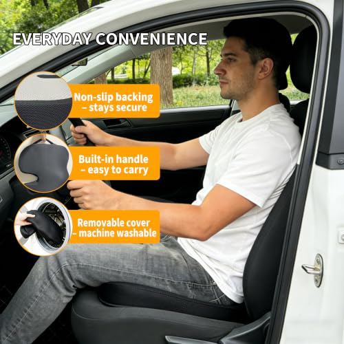 Coccyx & Tailbone Support Seat Cushion, Black - color: Black