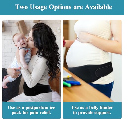 C-Section Hot & Cold Therapy Belly Binder with 2 Ice Packs