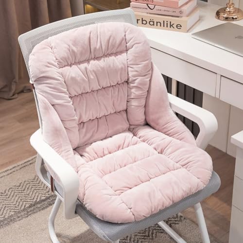 Non-Slip Rocking Chair Cushion with High Back Support Soft Office & Dorm Seat Cushion, 35.4 * 19.10in - color: Pink