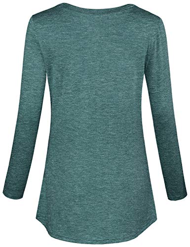 connche Women's Button Side Maternity Tunic Nursing Tops for Breastfeeding - color: Green, size: Small