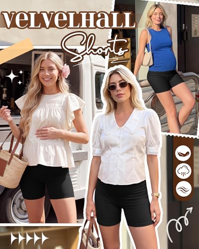 4 Pack Maternity Shorts - color: Black, Black, Black, Black, size: X-Large