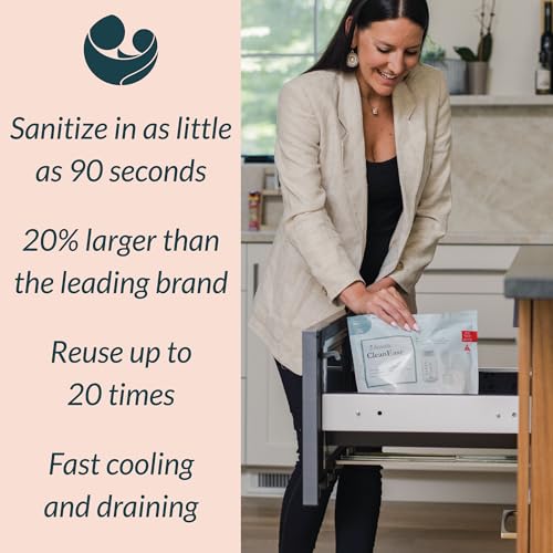 Ameda CleanEase Microwave Sterilizer Bags for Breast Pump Parts | Reusable