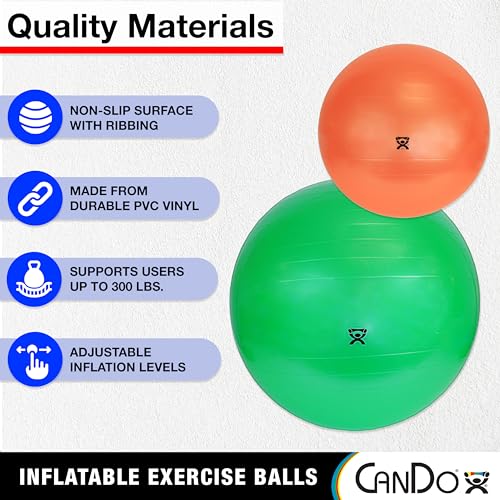 CanDo Exercise Ball, non-slip, inflatable
