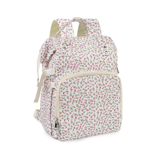 Diaper Bag Backpack,Baby Diaper Bag for Mom,Large Capacity Travel Nappy Bag - color: Pink