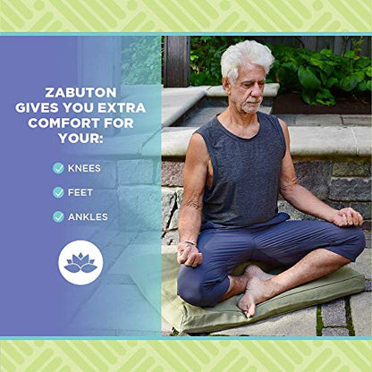 Bean Products Large Zabuton Meditation Cushion, Cotton Filled - Earth - color: Earth, size: Premium 32x26x3