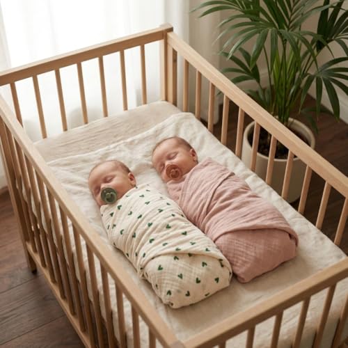 Swaddle Blanket, 100% Organic Cotton Muslin, 47"x47" Newborn - color: Blush