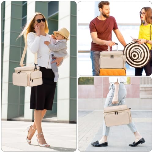 GDNasist Breast Pump Bag Compatible with Spectra S1 and S2, Pumping Bag - color: Beige