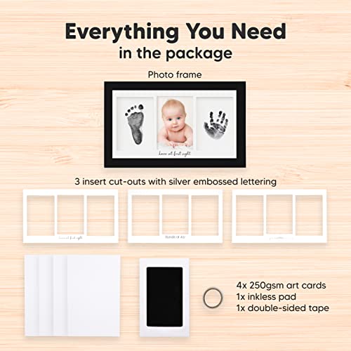 Inkless Hand and Footprint Kit, Boy Girl Newborn Keepsake (Onyx Black) - color: Onyx Black