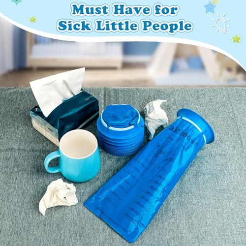Valchoose 12 Pack Kids Vomit Bags Disposable, 800ml Leak-Proof Emesis Bags