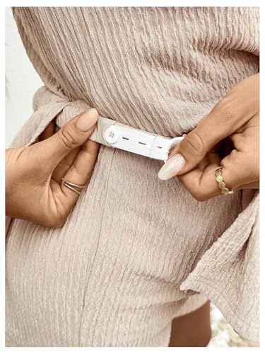 OYOANGLE Women's Two Piece Maternity Outfit Slit Hem Sleeveless Shorts Set - color: Beige, size: Small