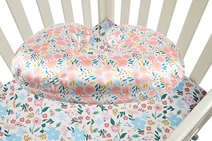 Tcmyyund Satin Nursing Pillow Cover Set 2 Pack Ultra Soft Silk Feeling - color: Floral & Floral