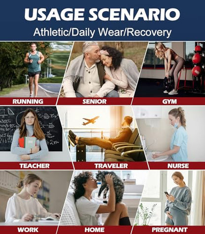 Breslatte Compression Socks for Women Men 15-20 mmHg - color: 3s4 3nude 1, size: Small-Medium