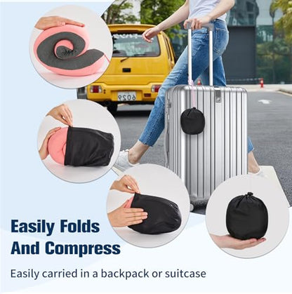 Cirorld Neck Pillow for Traveling, Travel Pillows for Airplanes Red - color: Red