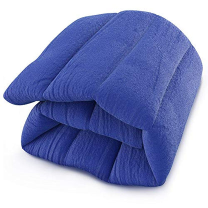 XL Microwavable Heating Pad with Cover Releases Moist Heat for Back Pain - color: Blue