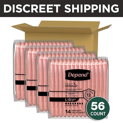 Depend Night Defense Adult Diapers for Women, Large, 56 Count - size: Large