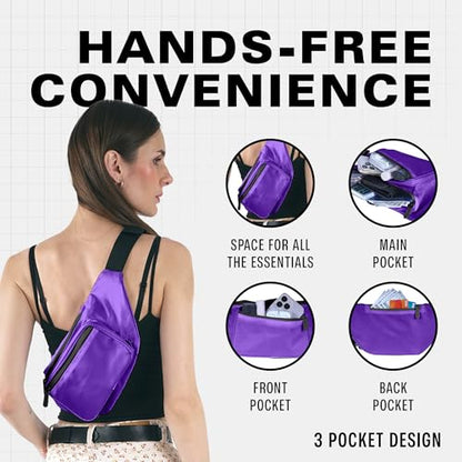 SoJourner Waterproof Fanny Pack, Purple - color: Purple