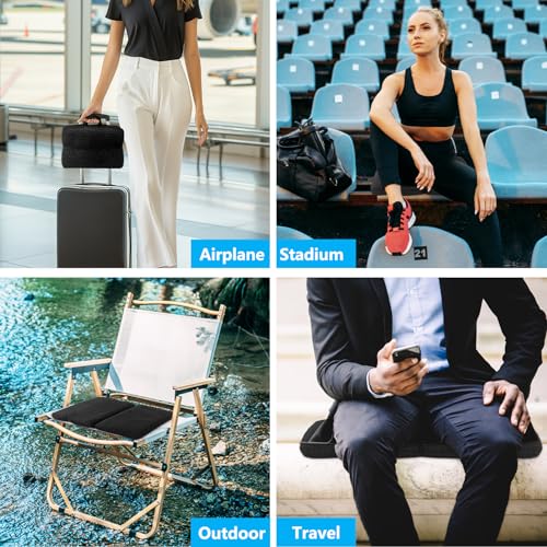 Portable Foldable Seat Cushion Soft Thick for Stadium Travel Camping Office - size: L--18" x 13.8" x 2"