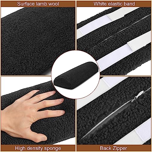 Recliner Leg Rest Cushion Sofa Footrest Pillow with Cover, Black, 1 Pcs - color: Black